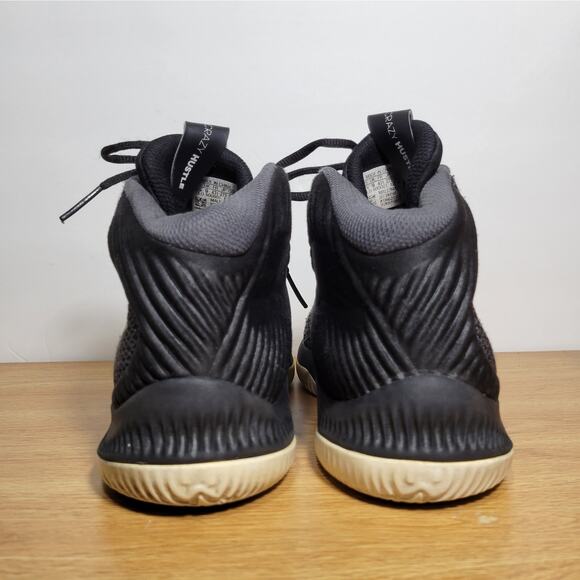 Adidas Crazy Hustle Men’s Black/White Basketball Shoes Size 9.5 FAST SHIPPING - Picture 3 of 12